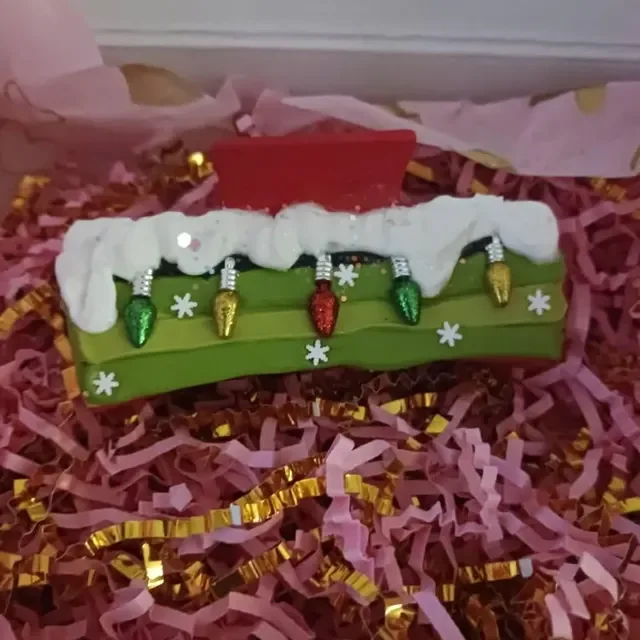 christmas hair claw