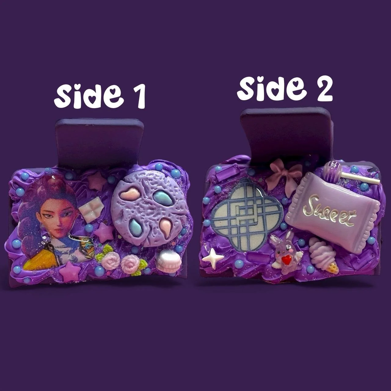 purple hair claw