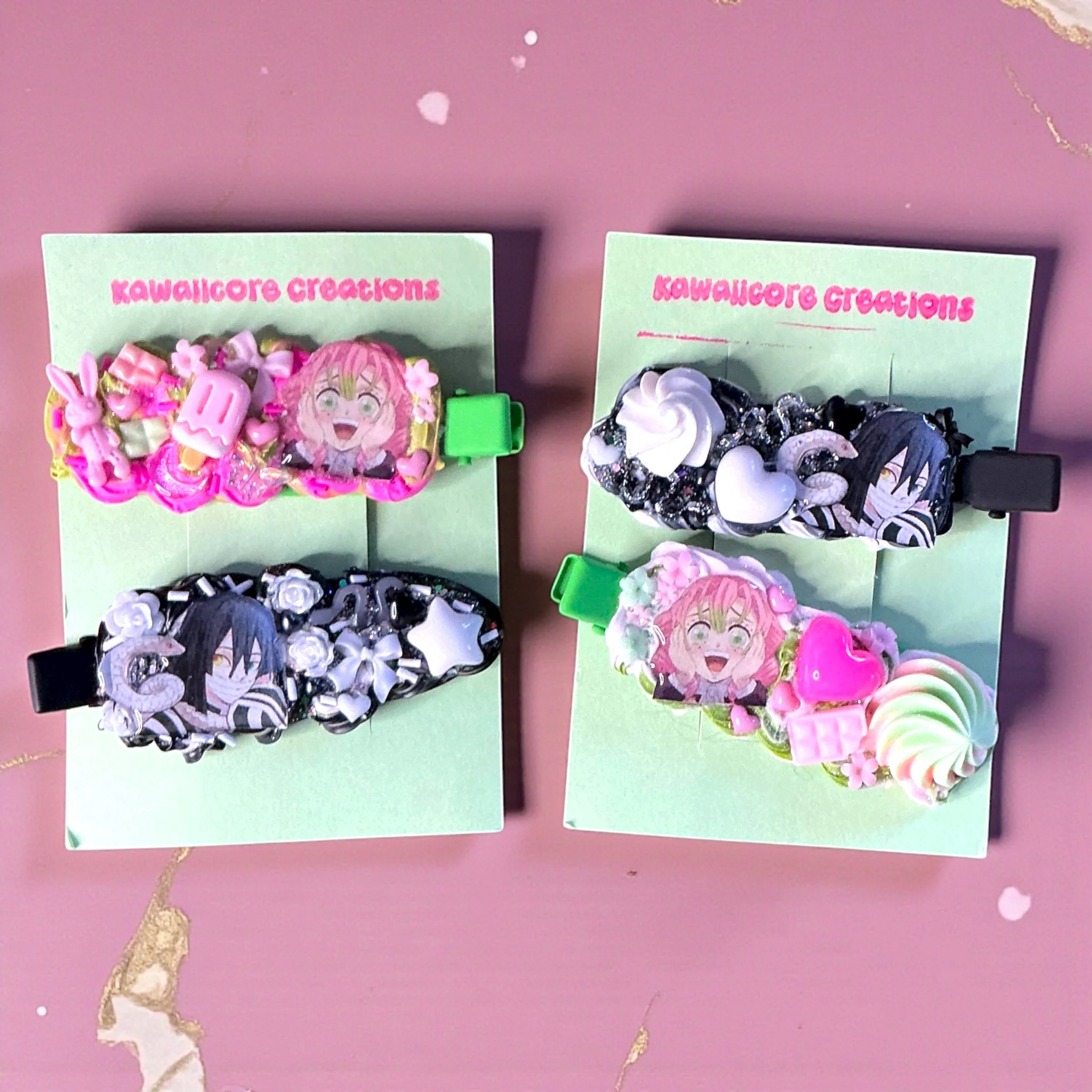 Love and Serpent Slayer Hair Clip Set - MADE TO ORDER