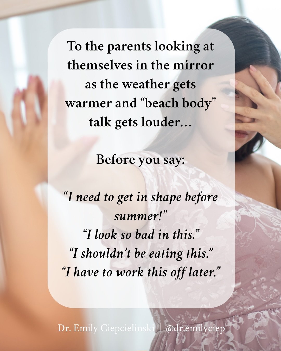 Before you say it&hellip;pause.

Your child is learning how to speak to their body by listening to how you speak about yours. 🫶🏼

#BodyConfidentParenting #BreakTheCycle