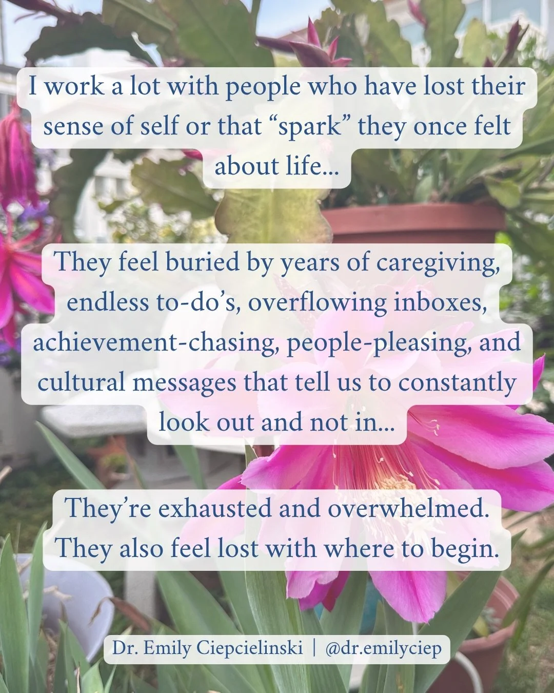 What in your life is just for you? 🤍

Start there. And if you don&rsquo;t have anything- consider this your permission slip to get out there and experiment, to play, to discover. 

This is how we begin to build a sense of self, and before we know it