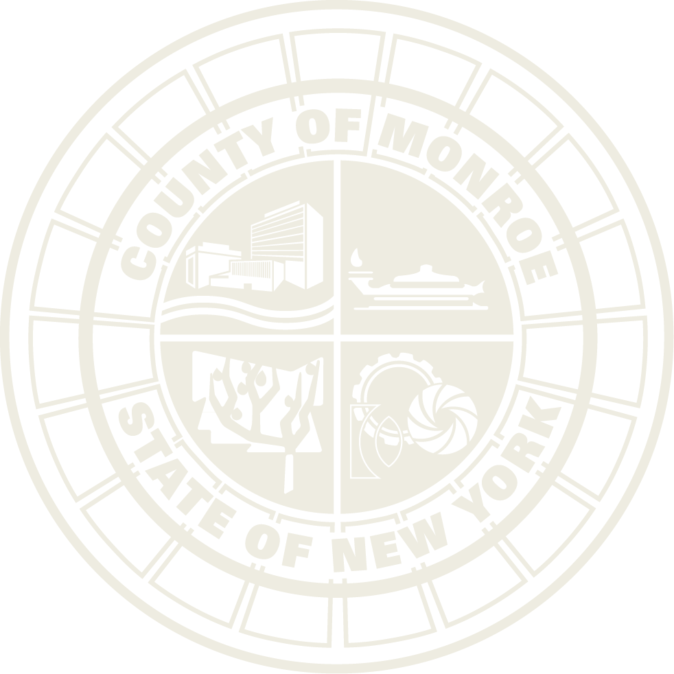 Seal of Montrose County, New York, featuring icons of a building, a ship, a lion, and a gear.