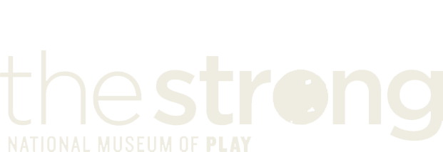 Logo of The Strong National Museum of Play with the text 'the strong' and 'NATIONAL MUSEUM OF PLAY' underneath.