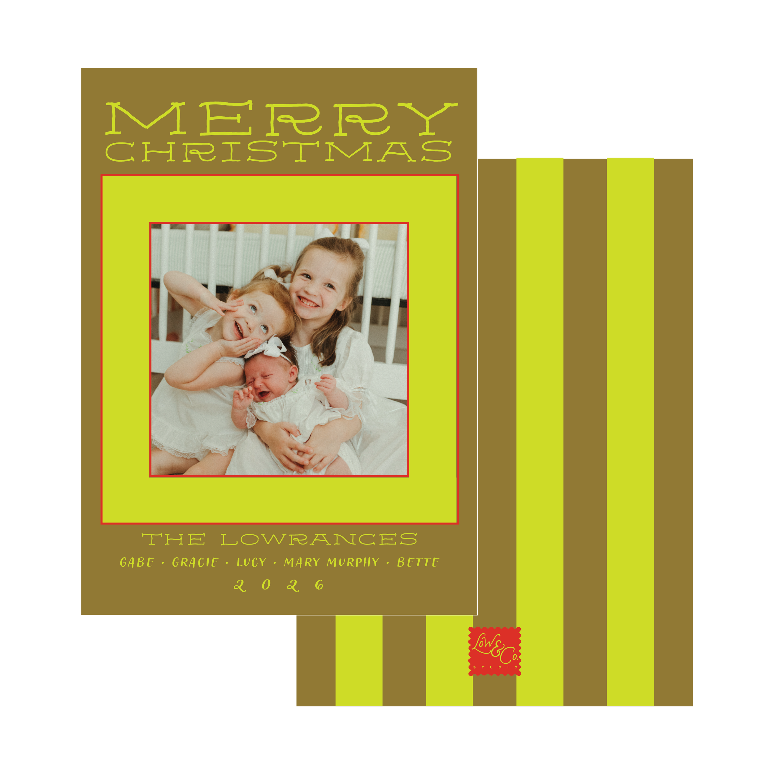 Block Frame Christmas Card