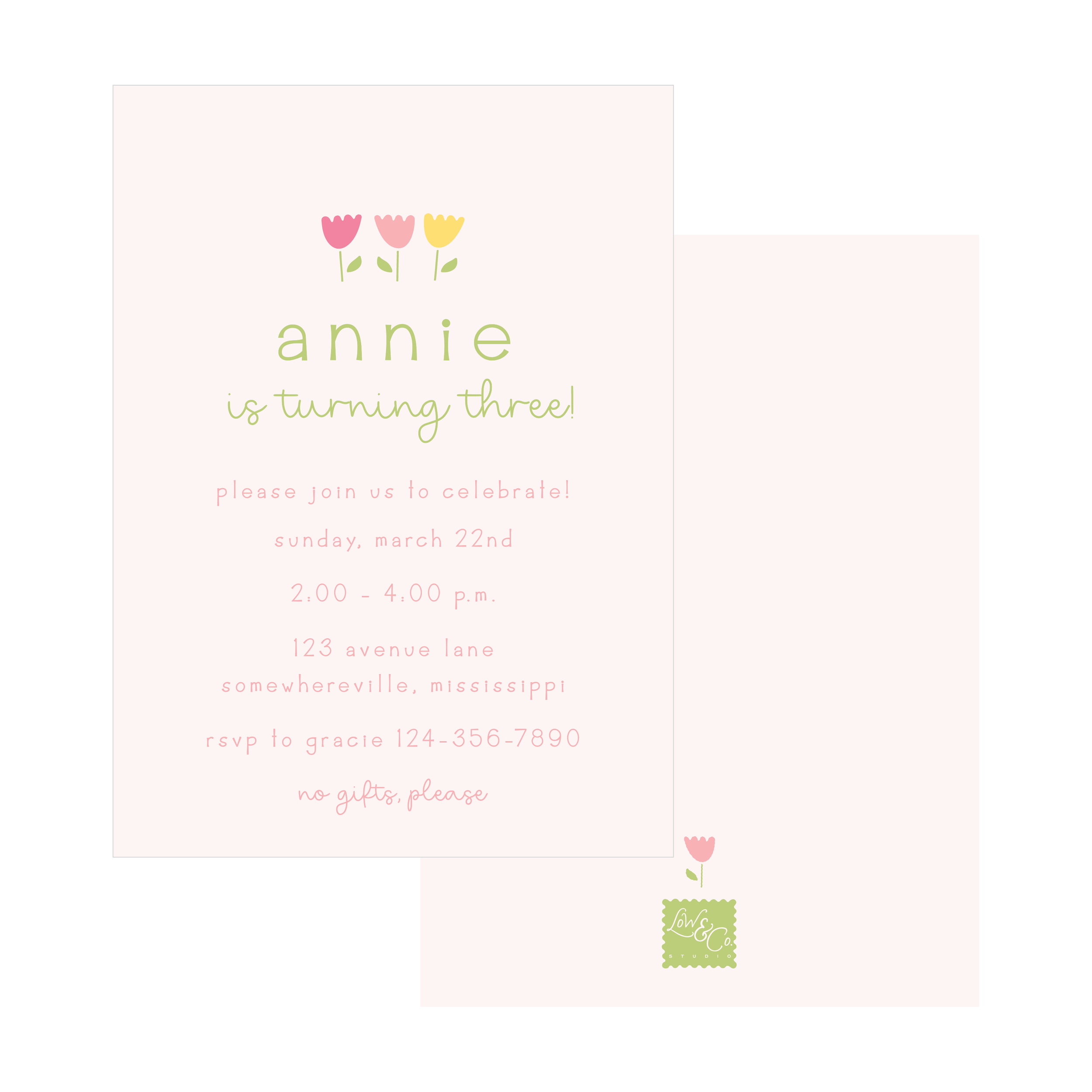 Tulip Invitation