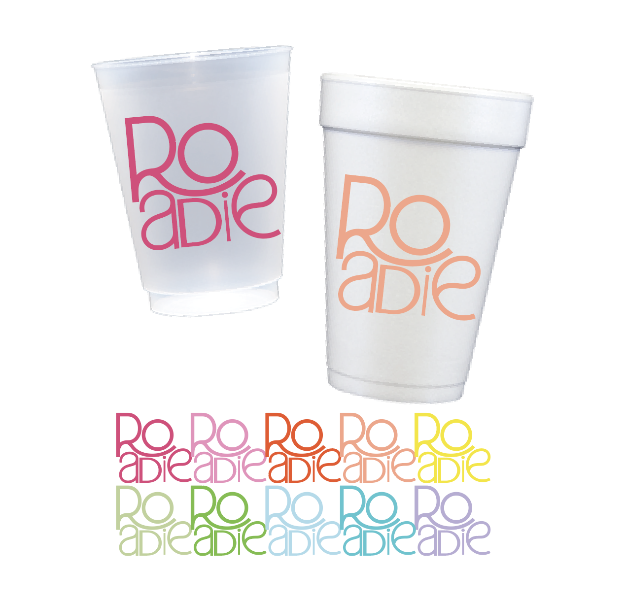 Rainbow Roadie Cups
