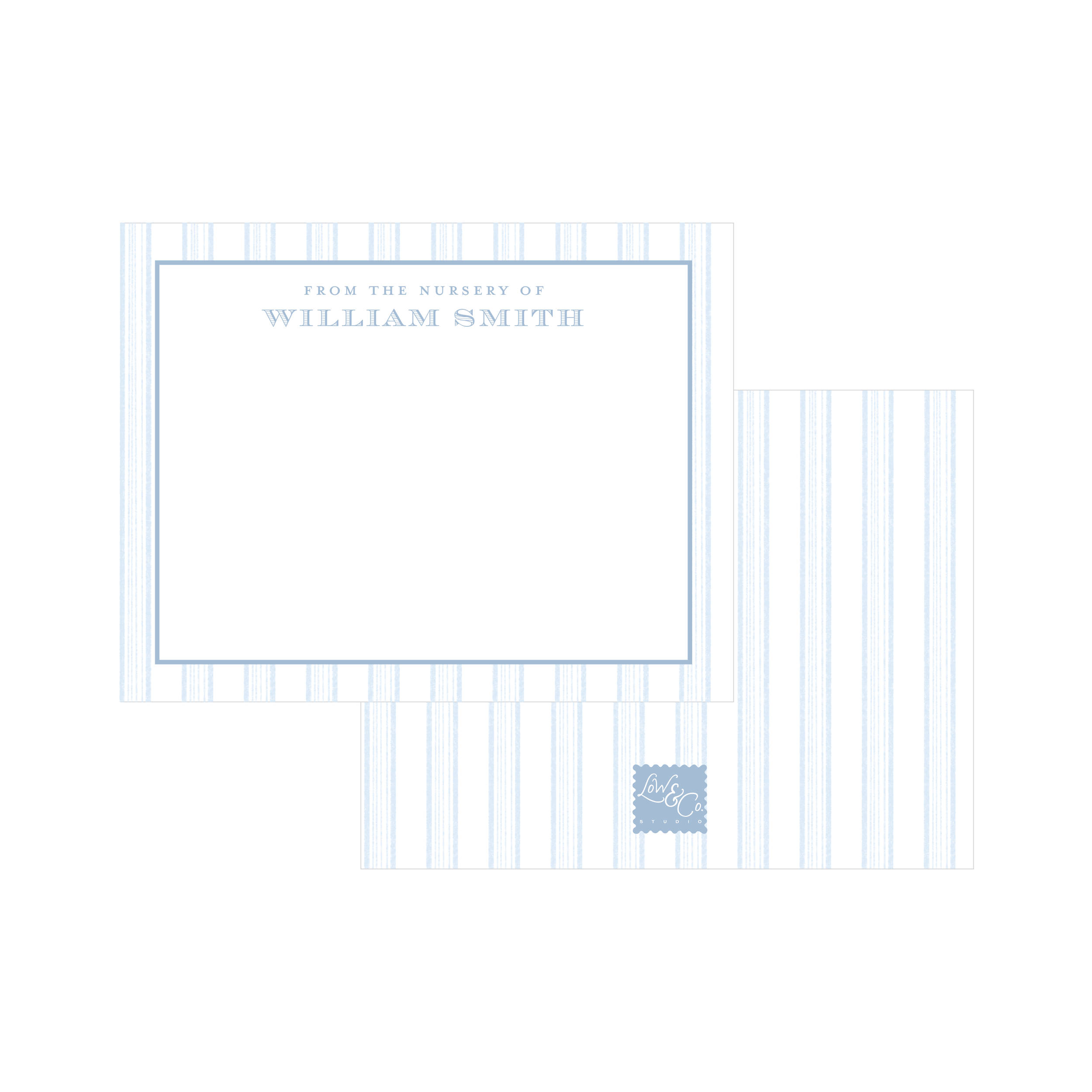 Blue Stripes Stationery