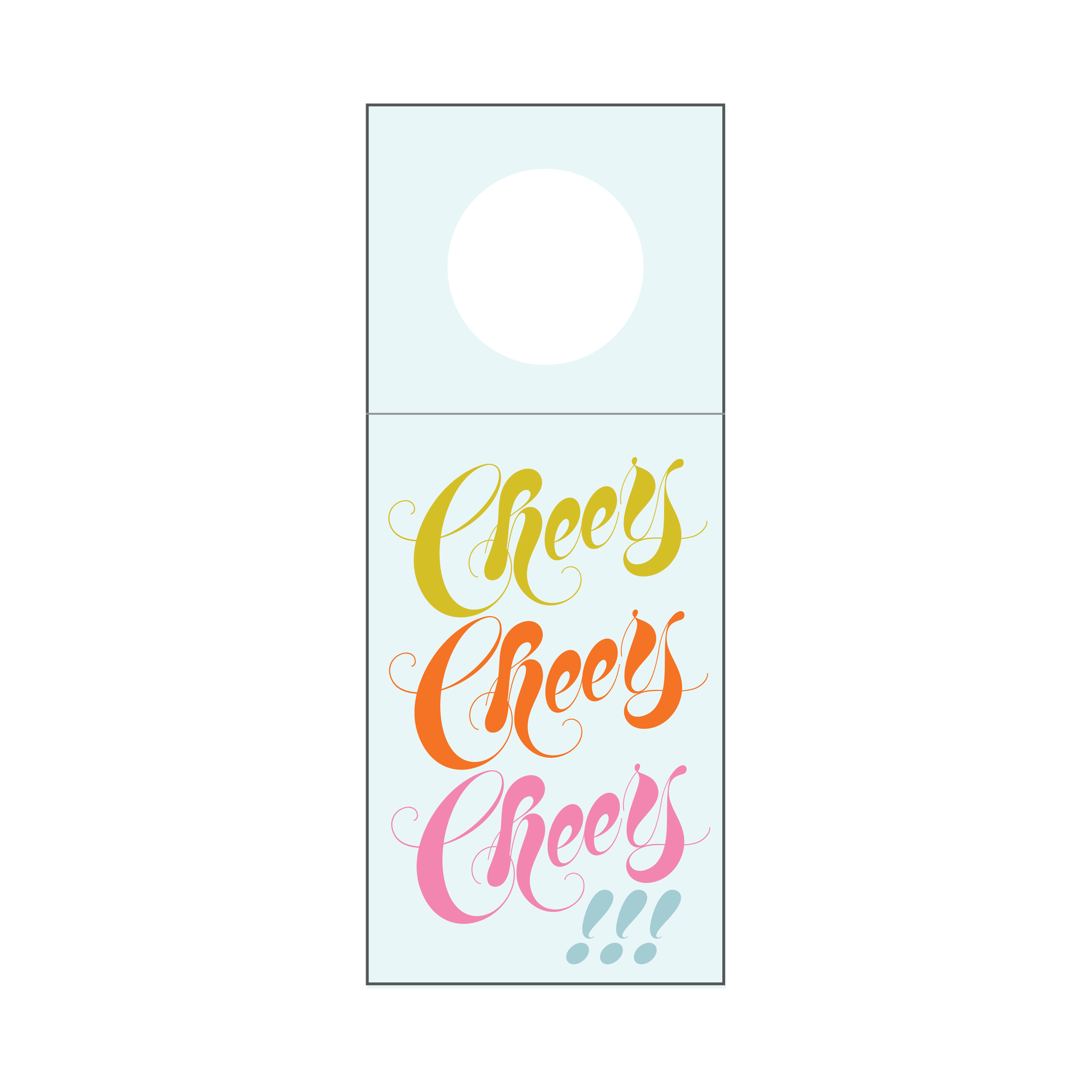 Triple Cheers Wine Tag