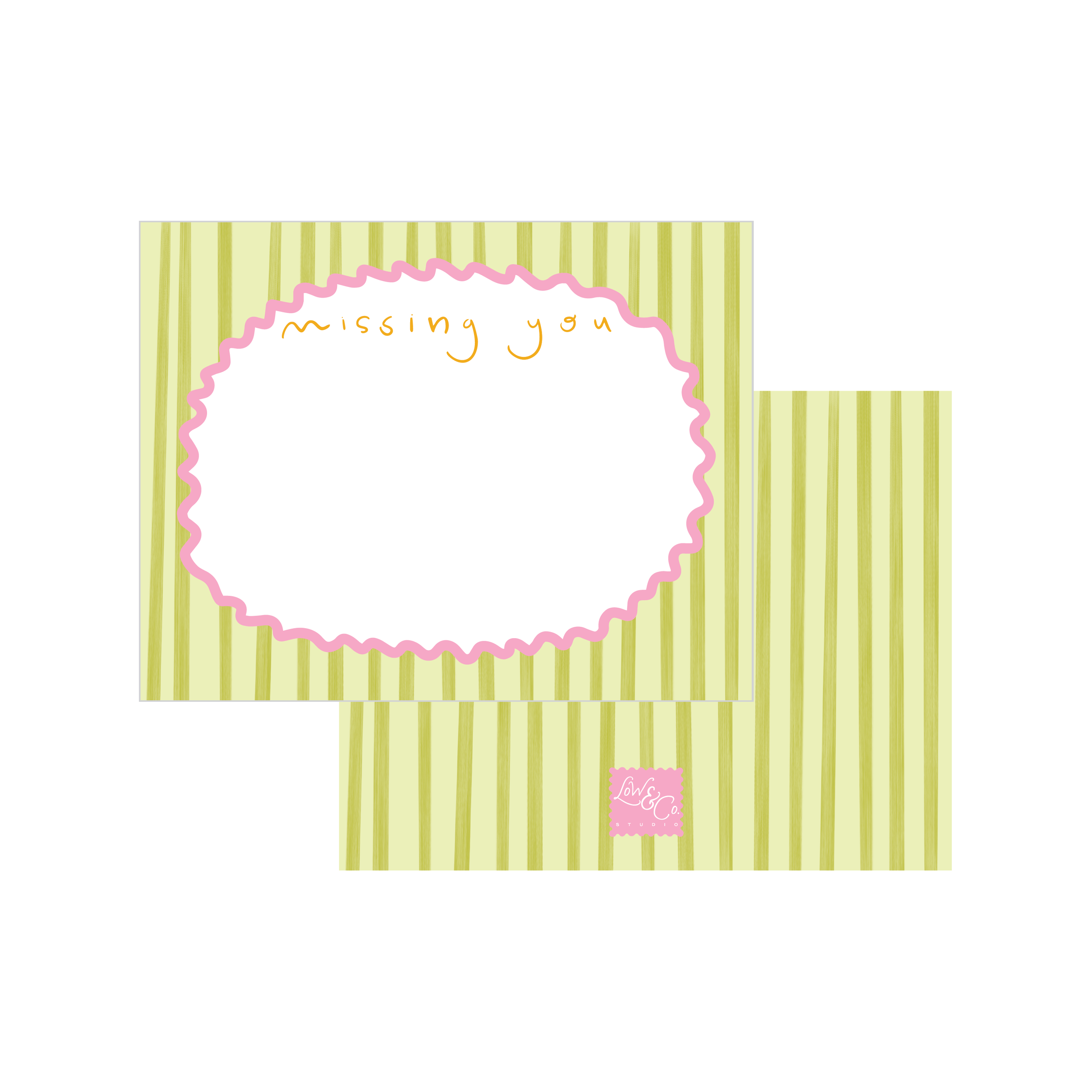 Missing You Stationery
