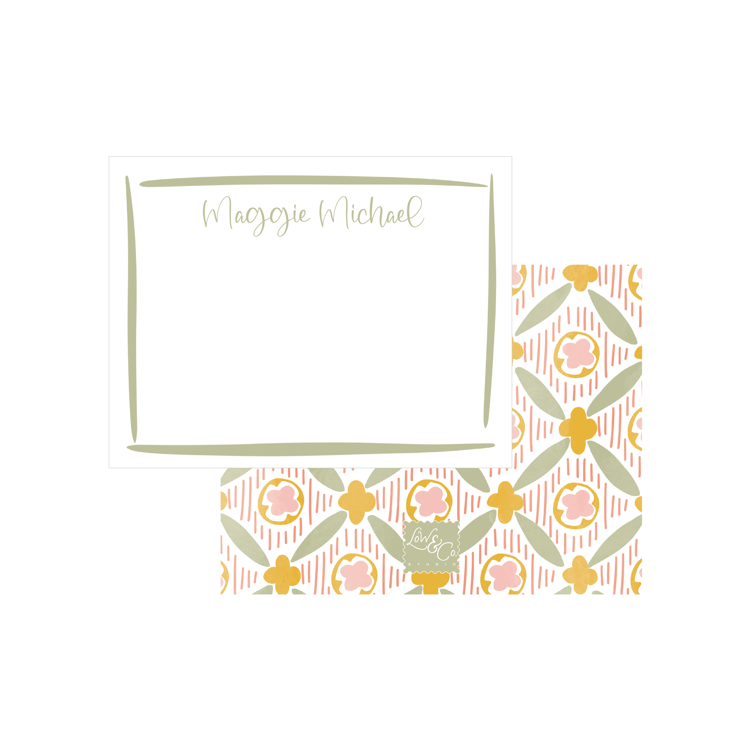 Block Print Stationery