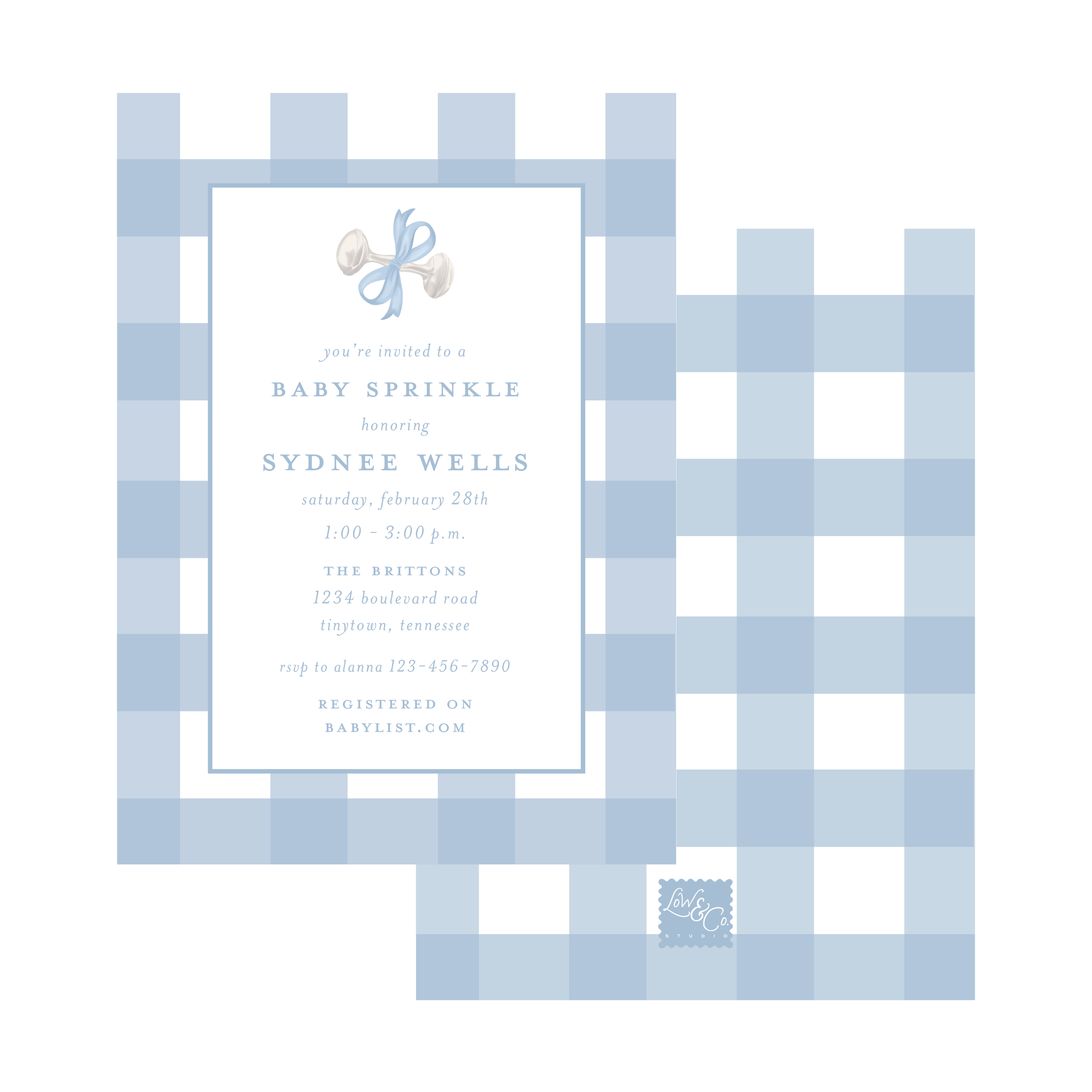 Rattle Invitation
