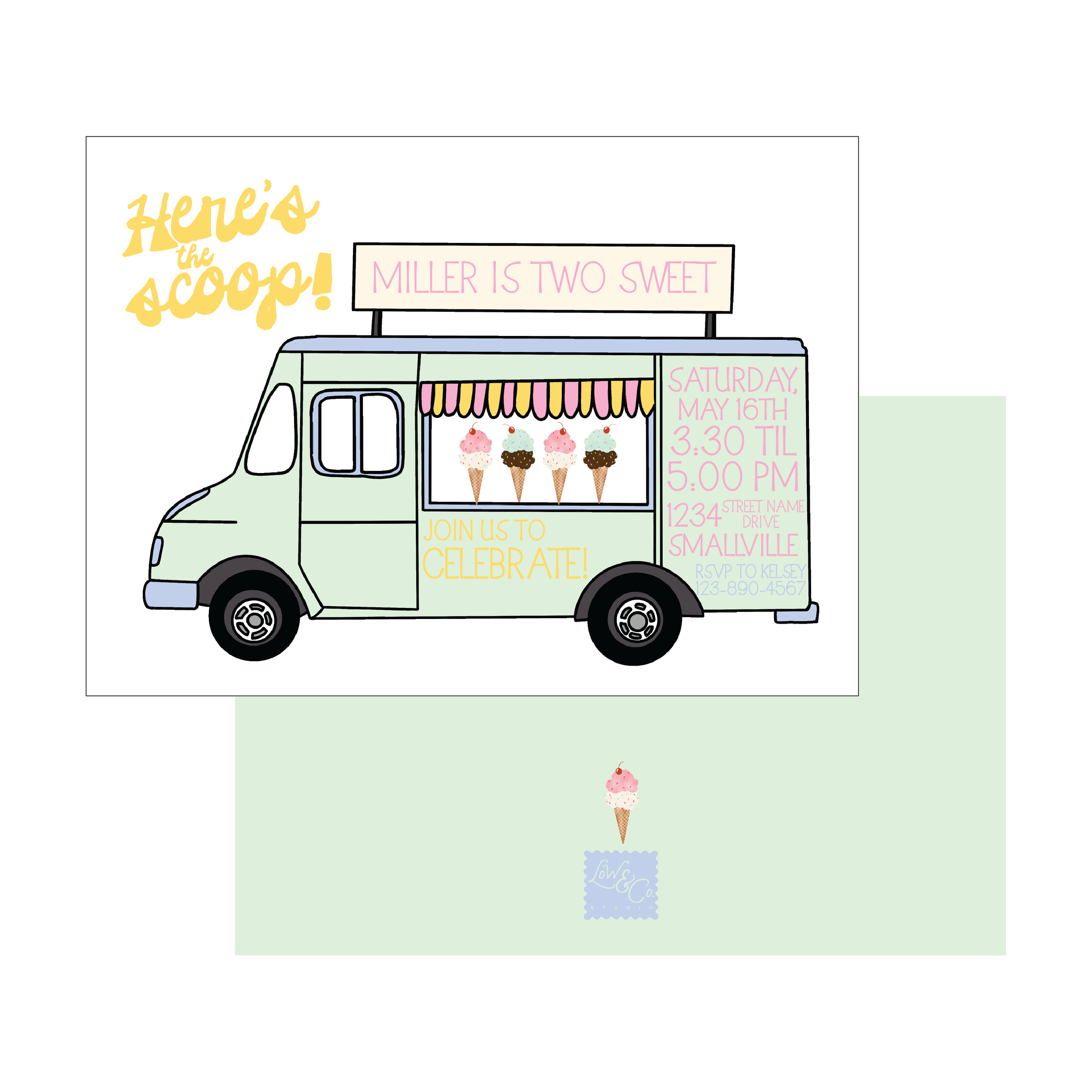 Ice Cream Truck Invitation