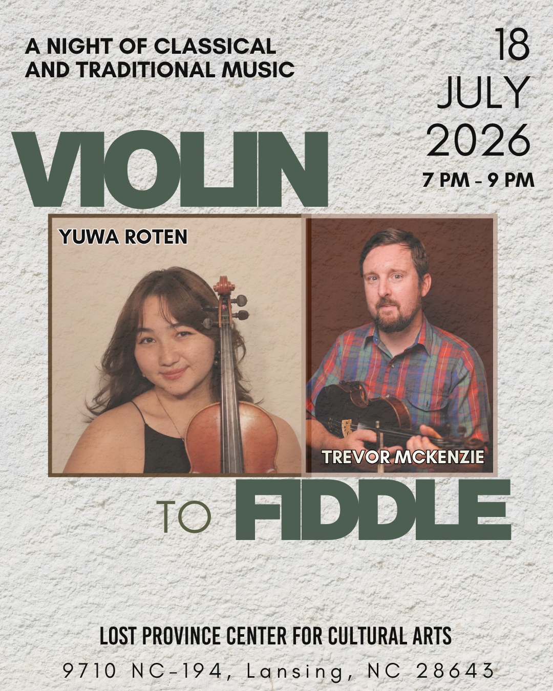 July 18th - Violin to Fiddle Fundraiser