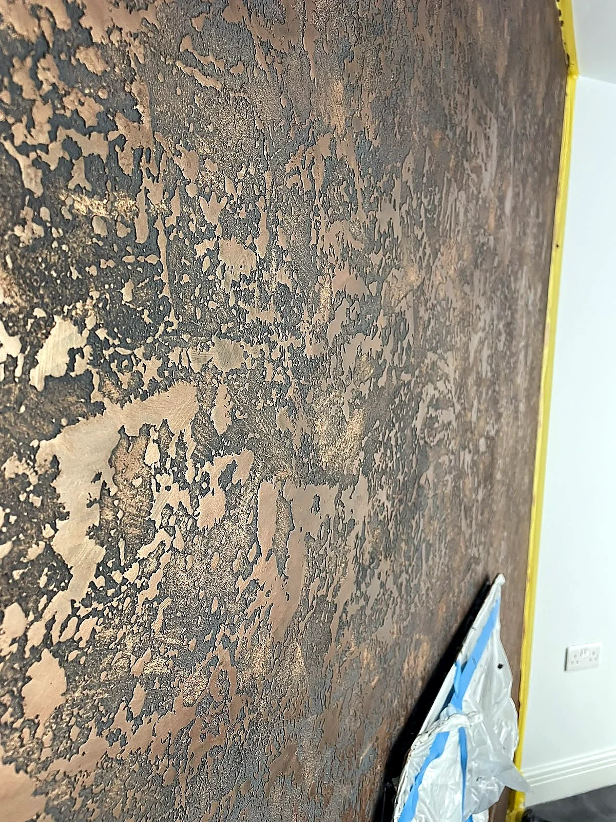 Copper Venetian plaster feature wall