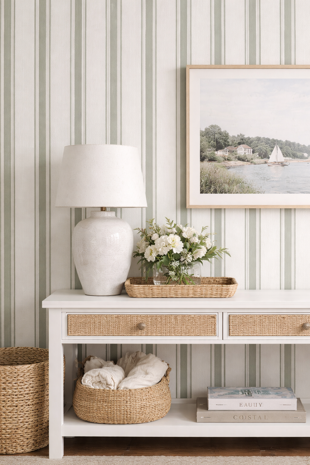 Sweet Sage French Linen Wallpaper