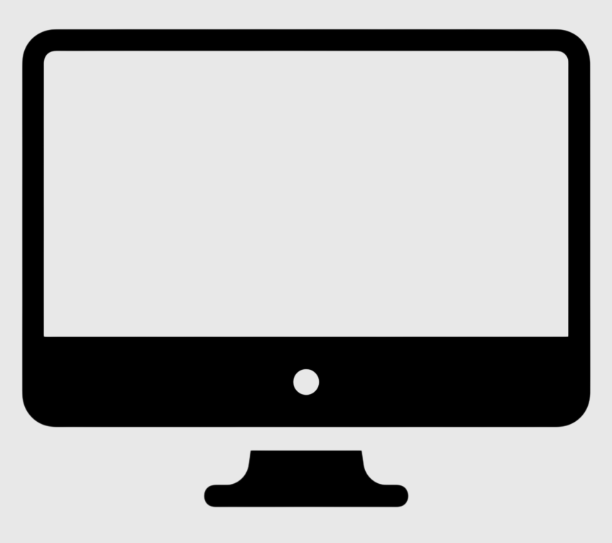 A black and white illustration of a computer monitor with a blank screen.