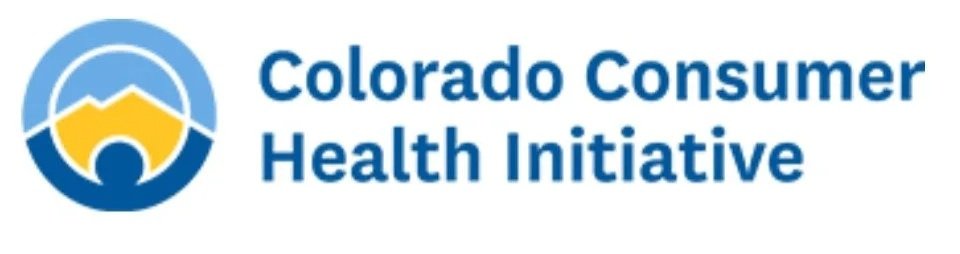 Logo of Colorado Consumer Health Initiative featuring a mountain and sun icon.