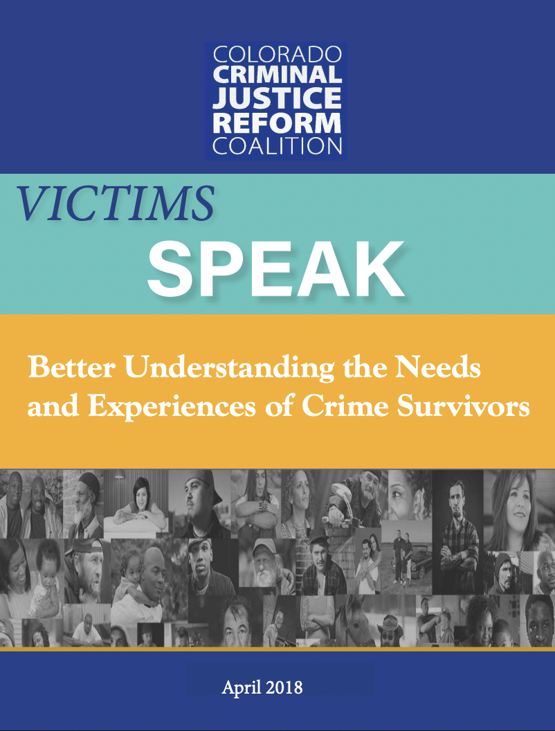 2018 Victims Speak: Better Understanding the Needs and Experiences of Crime Survivors cover