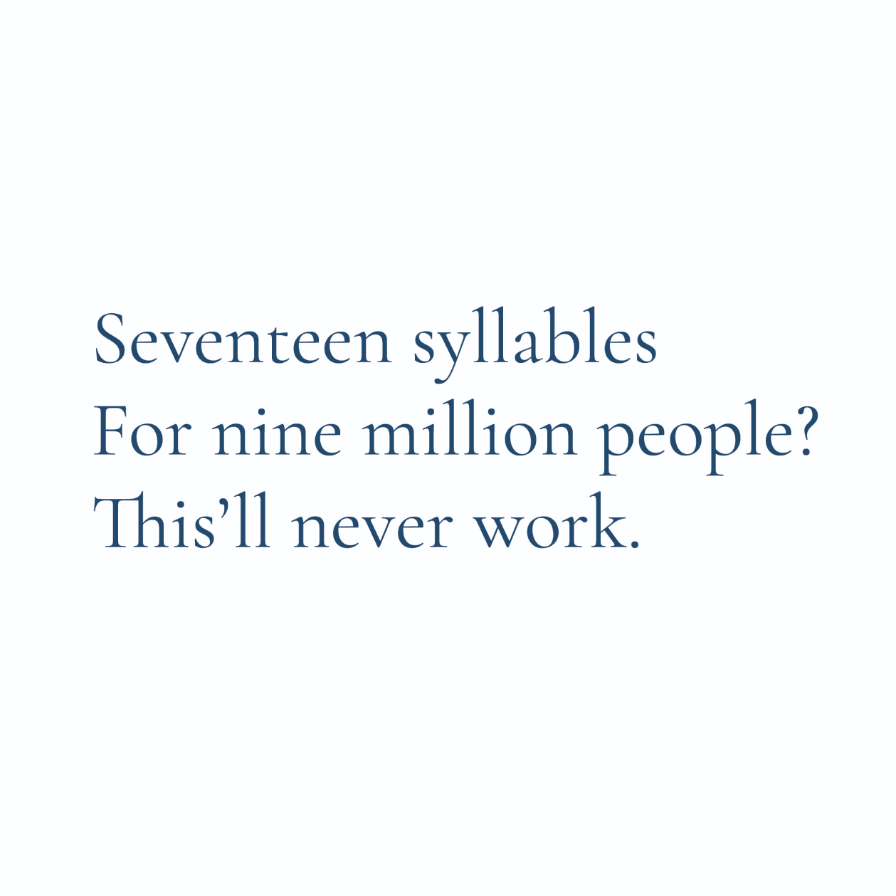 Haikus for New York City — Poetry Book