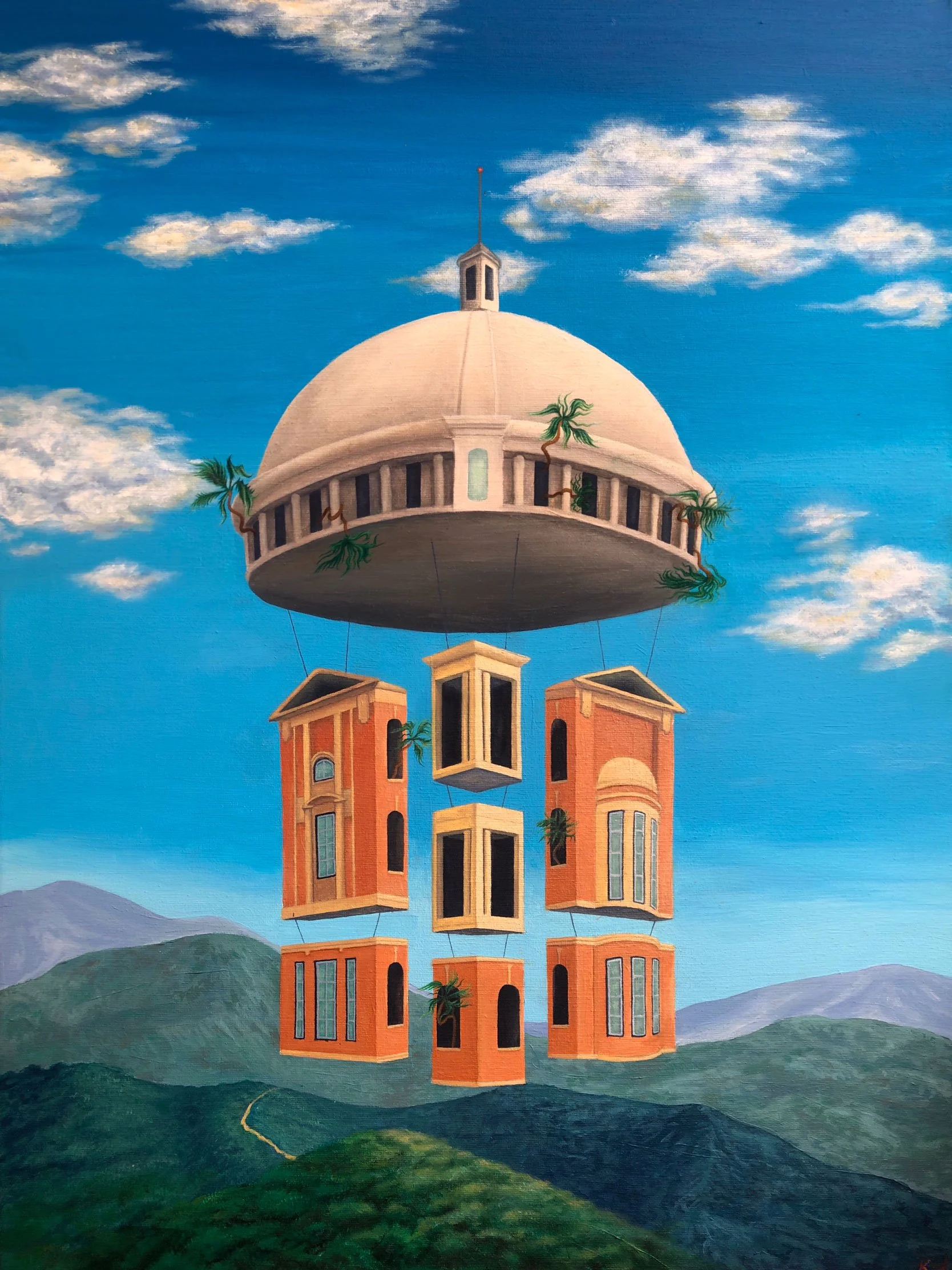 French Mission (2021). Oil and acrylic on canvas.