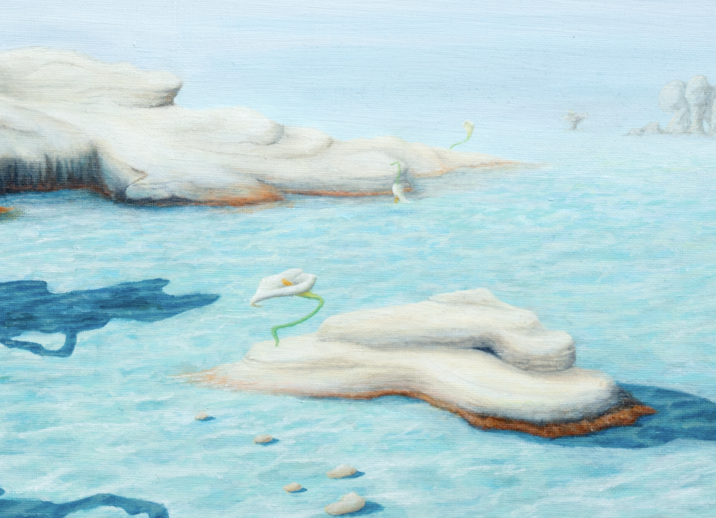The Garden of Lilies (2021). Oil on canvas - detail
