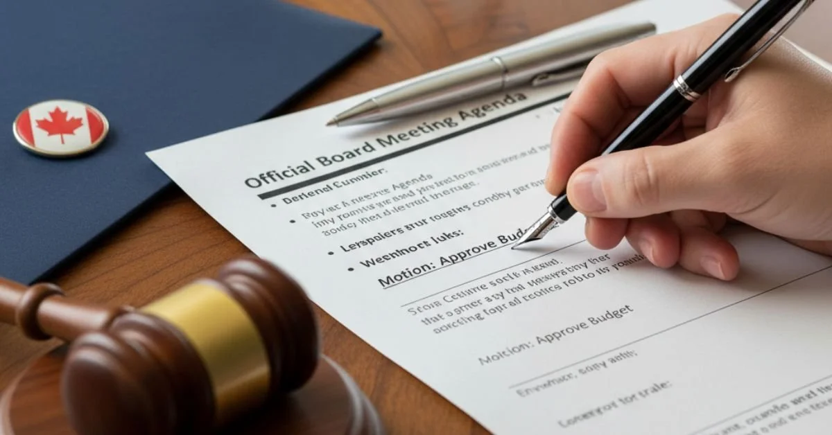 How to Make a Motion at a Board Meeting in Canada