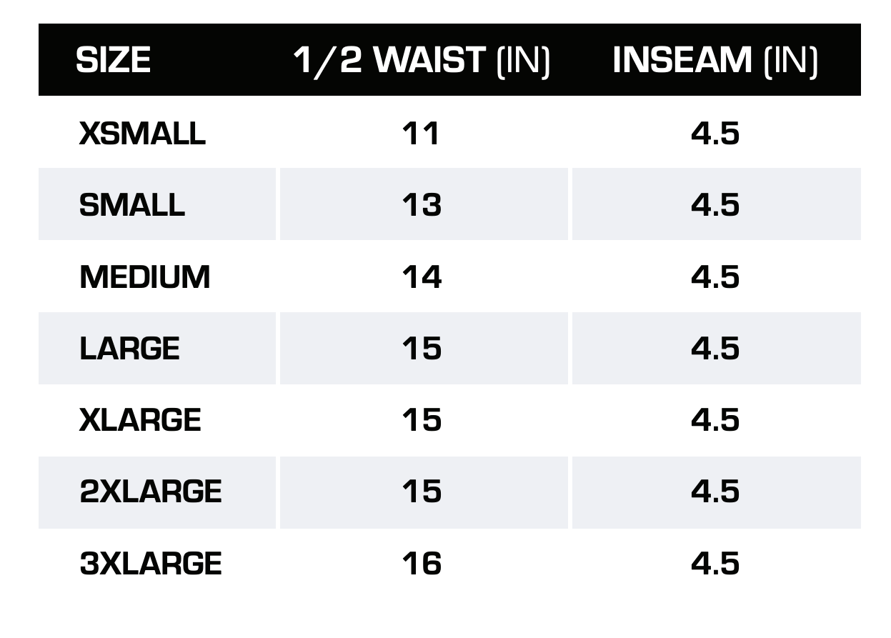 Girls Performance Shorts Size Chart.png