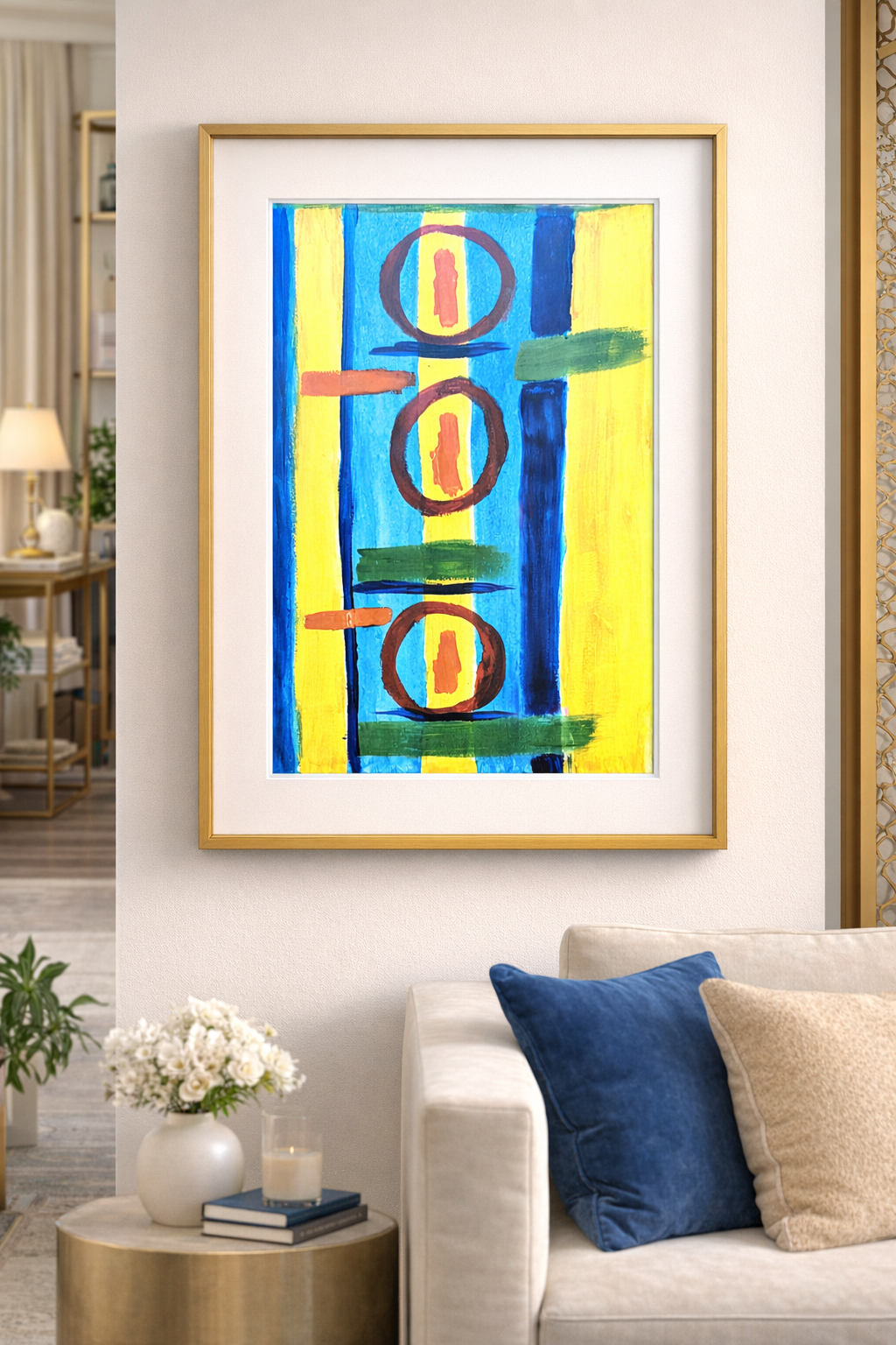 Framed abstract art -living setting-salute.png