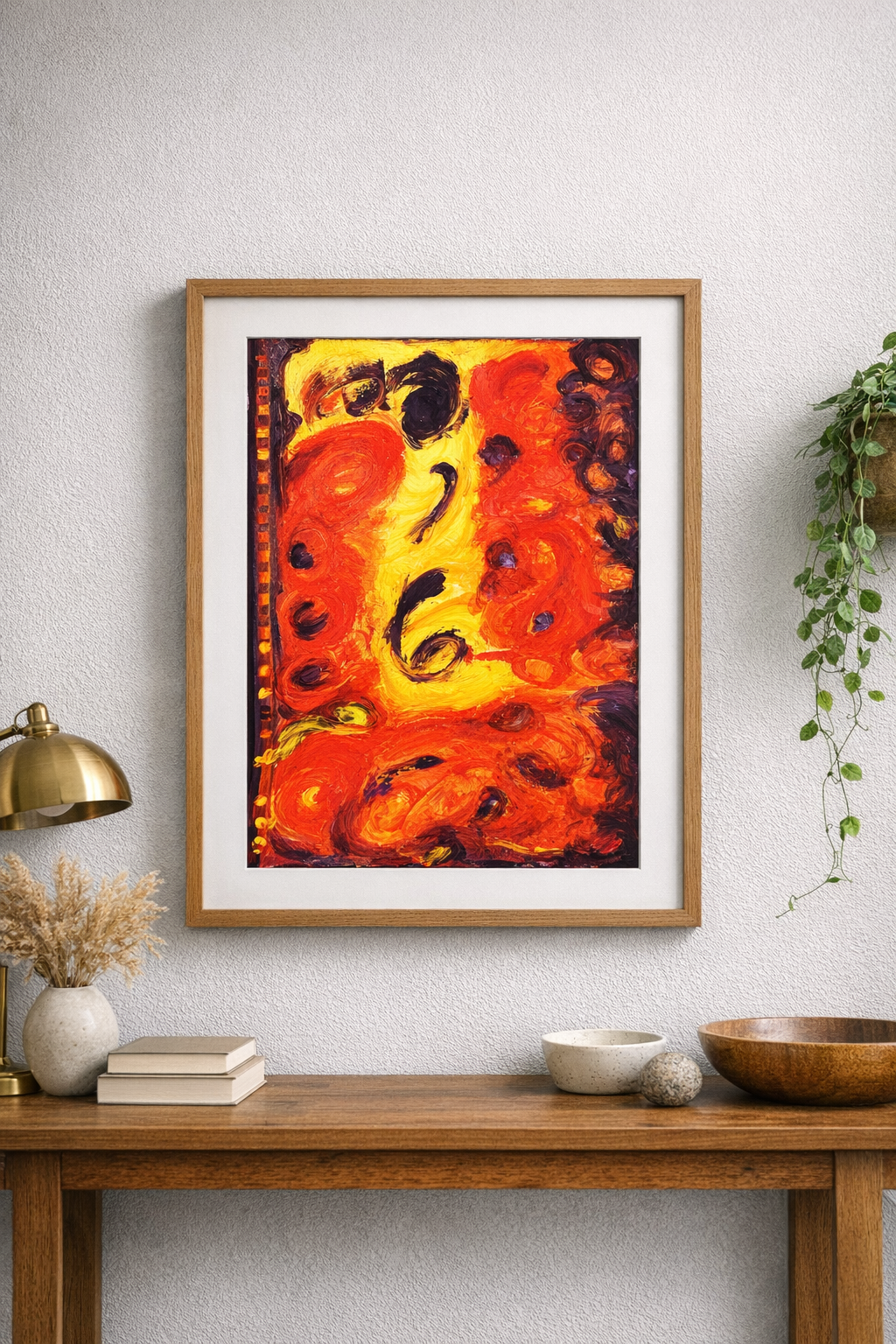 Inferno Dreams Abstract Painting 11x14