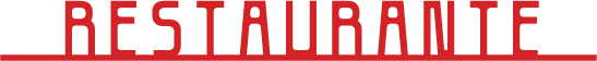 Partial view of a red and white sign with the word 'RESTAURANTE'