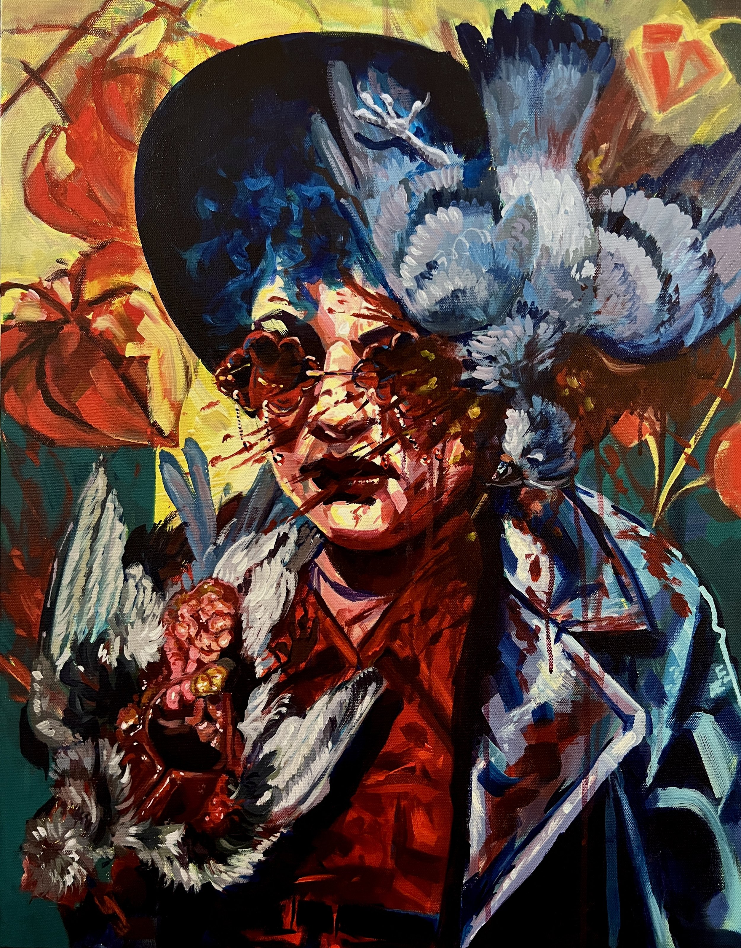 Swarm |
Acrylic on canvas, 28 x 22"
2024