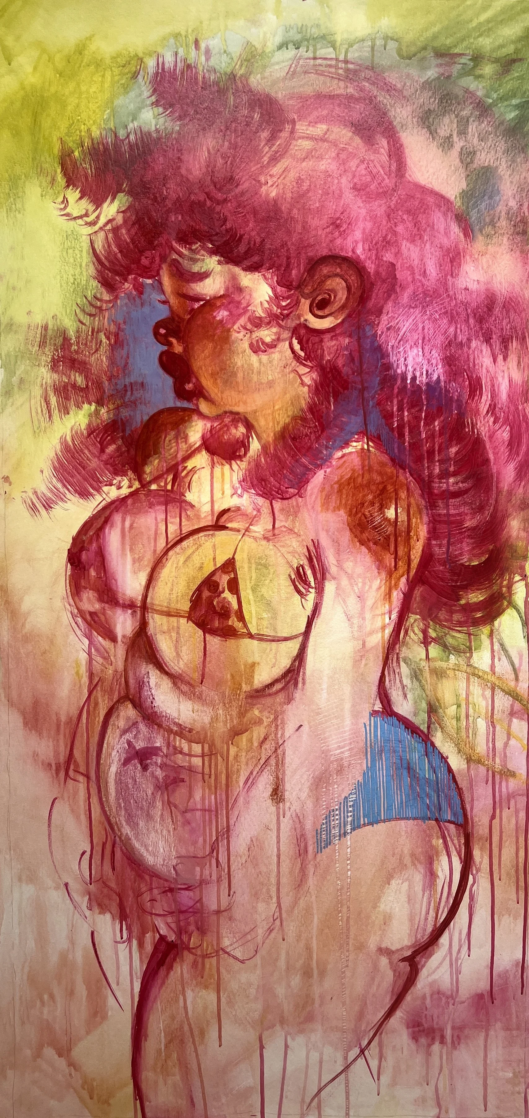 Chew the Gum, Gum Girl |
Acrylic on canvas, 54 x  26"
2026