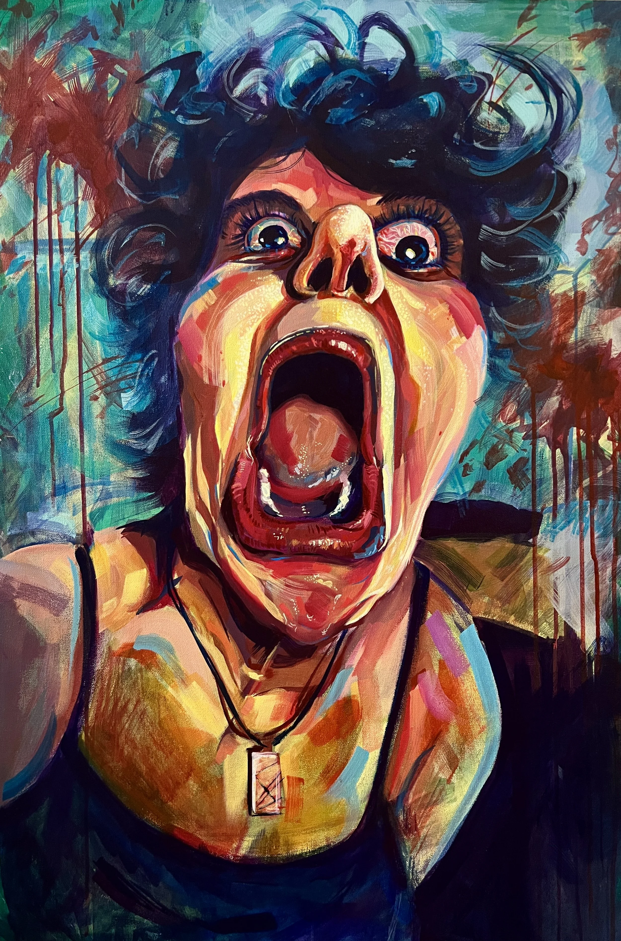 Gaze Into the Abyss. |
Acrlic on canvas, 24 x 36"
2024