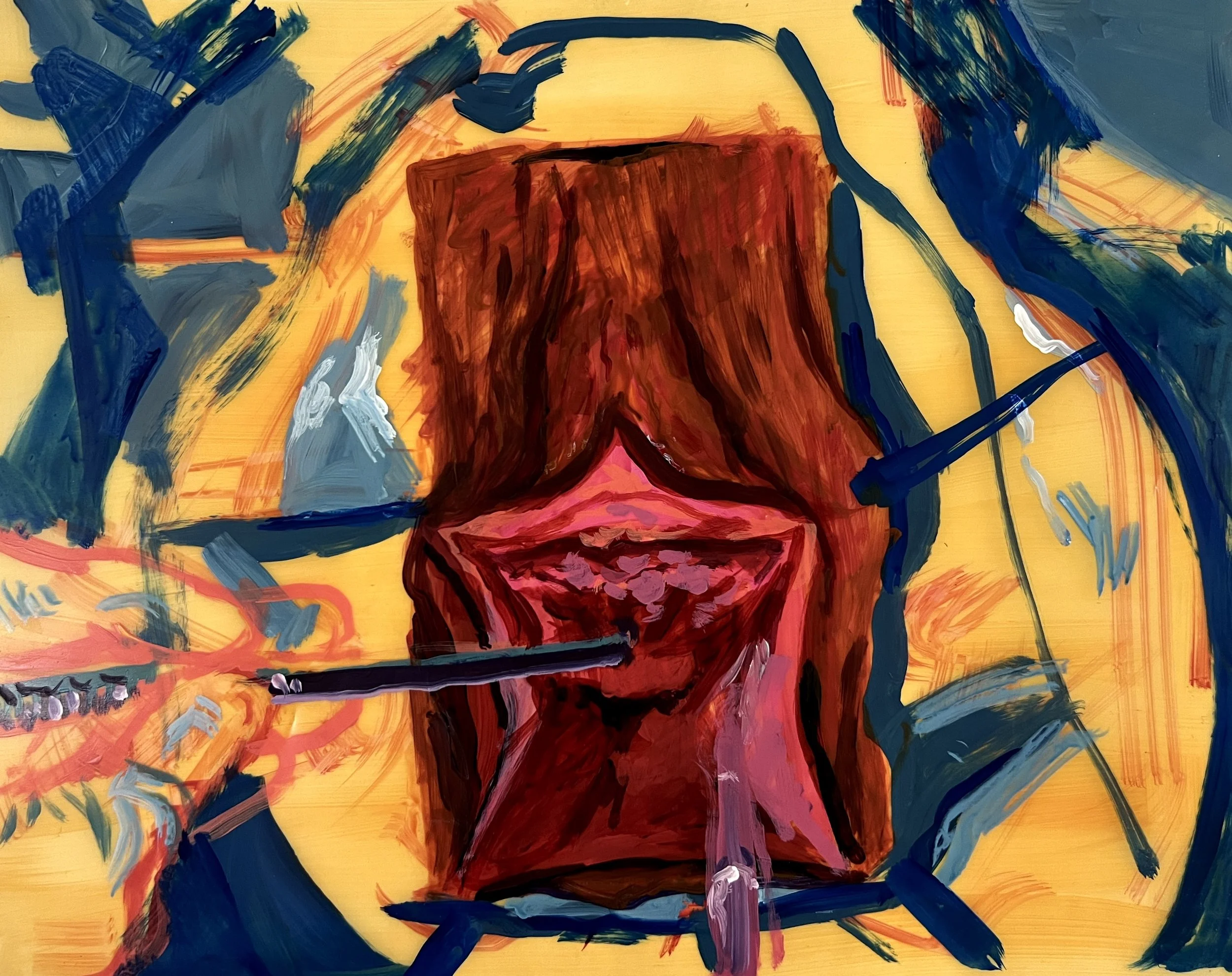 Wow, Vaginoplasty |
Acrylic on vellum, 11 x 14"
2025