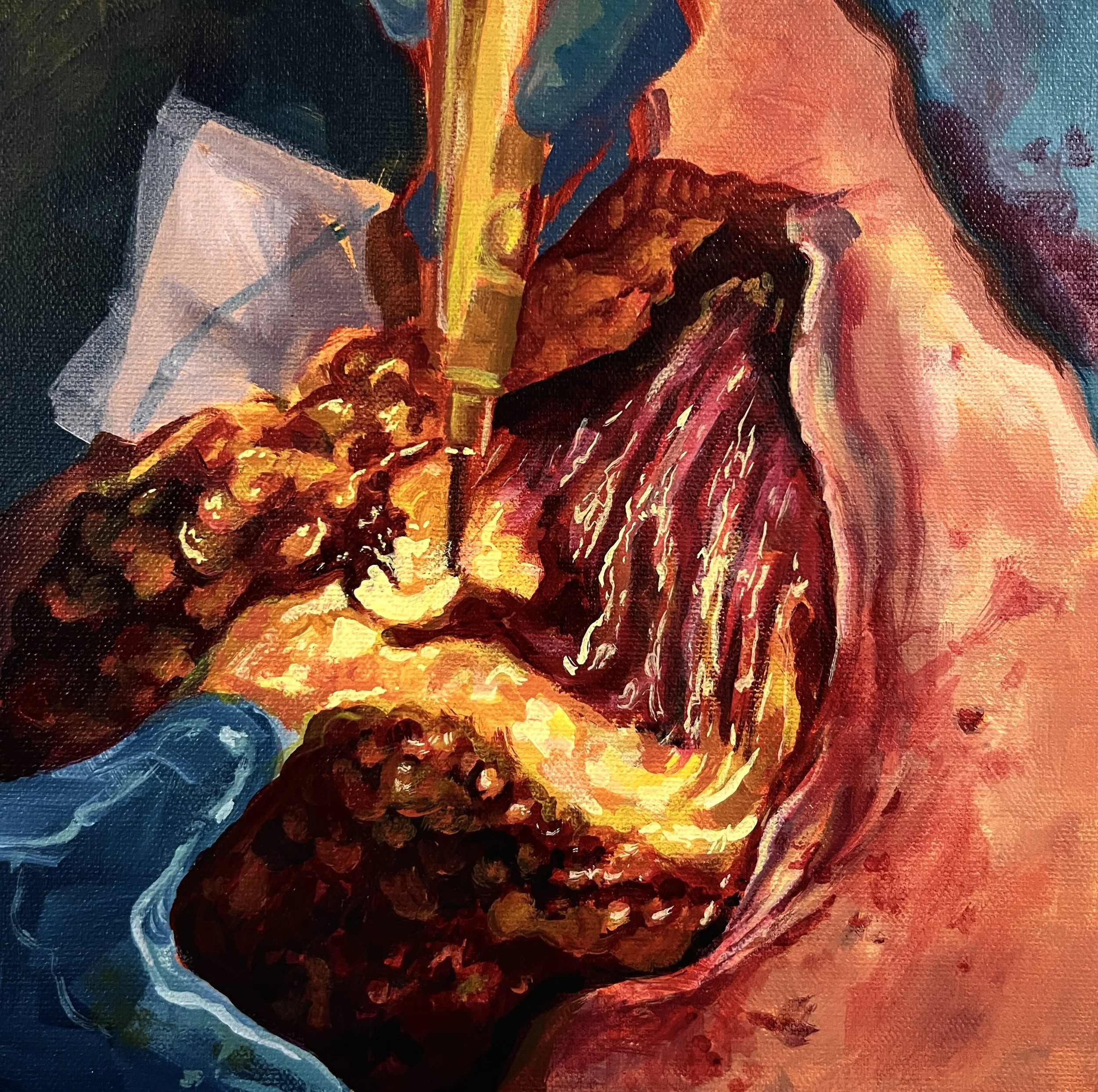 Mastectomy 1 (Go Take a Nap) |
Acrylic on canvas, 10 x 10"
2025