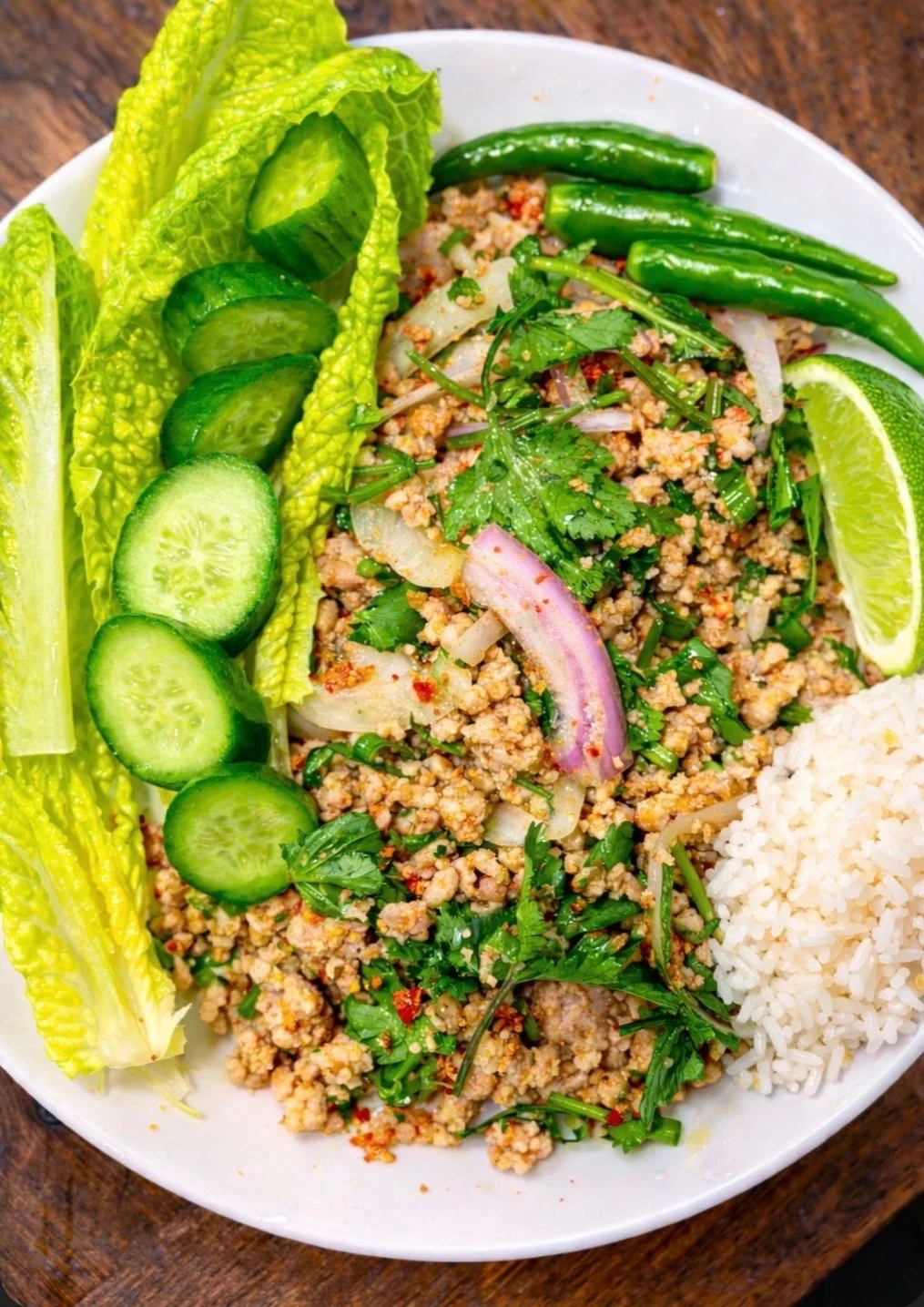 Chicken Larb Plate