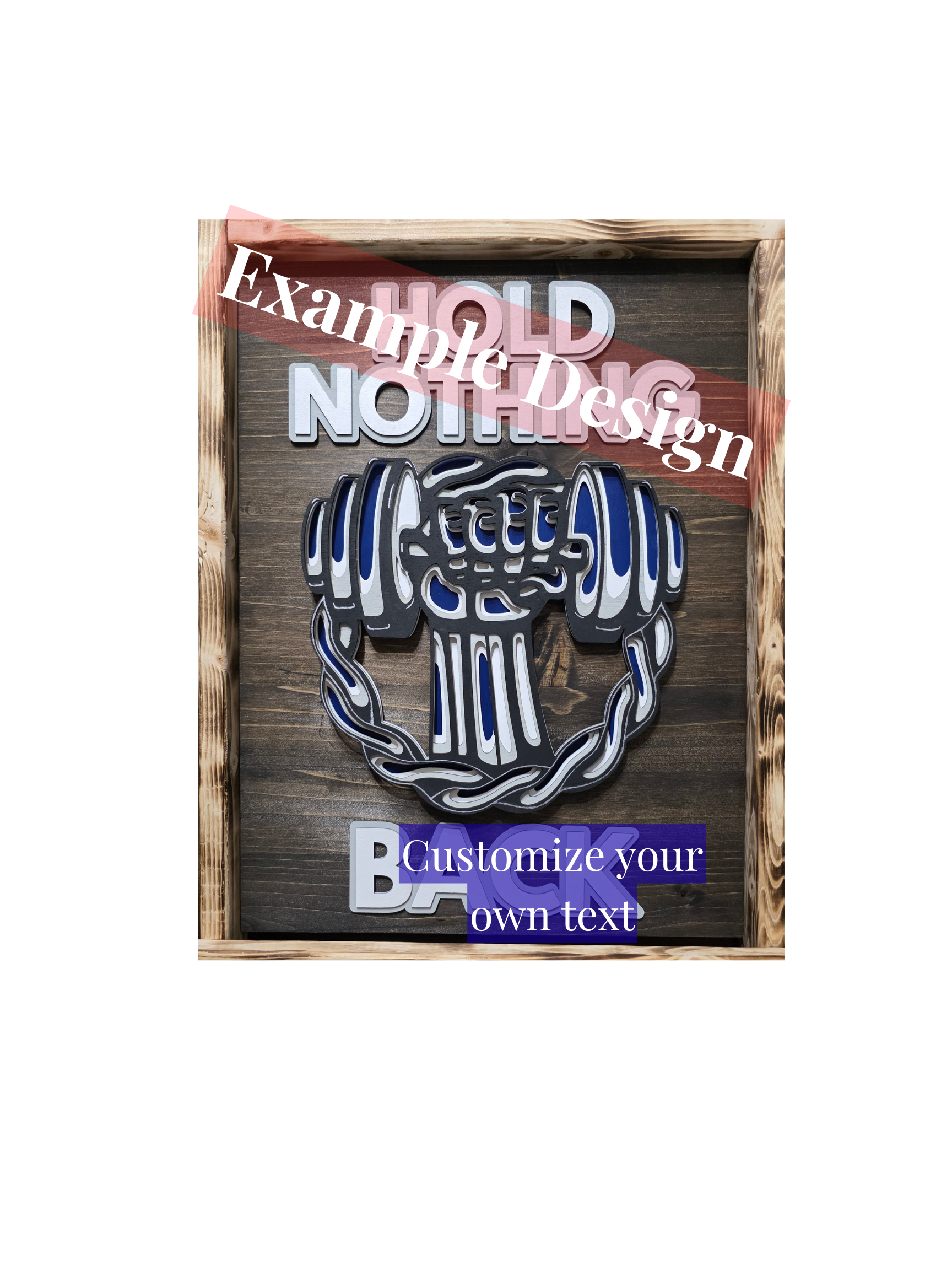 Custom Gym Sign Fist, DB, & Chains