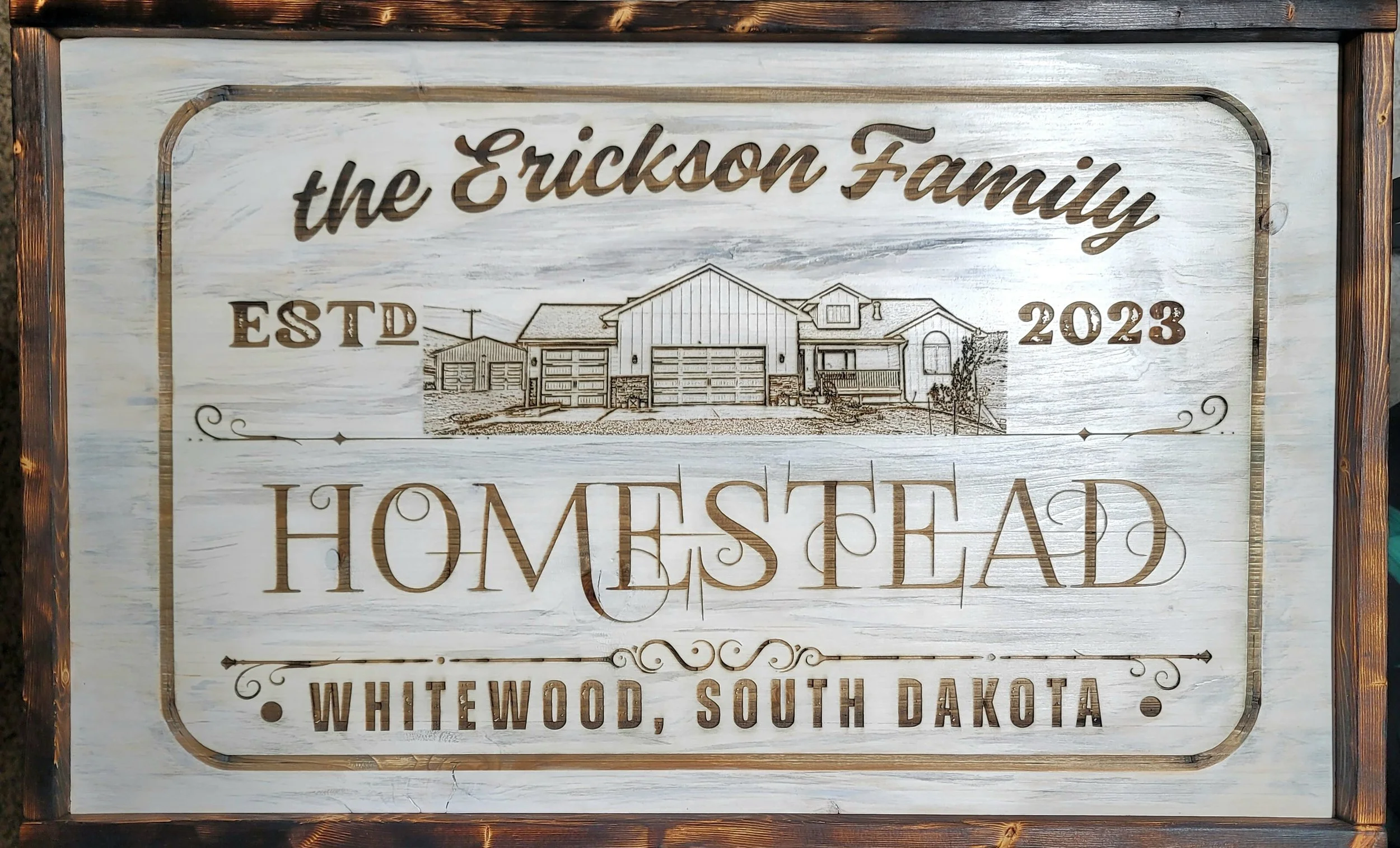 Custom Name Sign – Personalized Name & Est. Date Wood Decor
