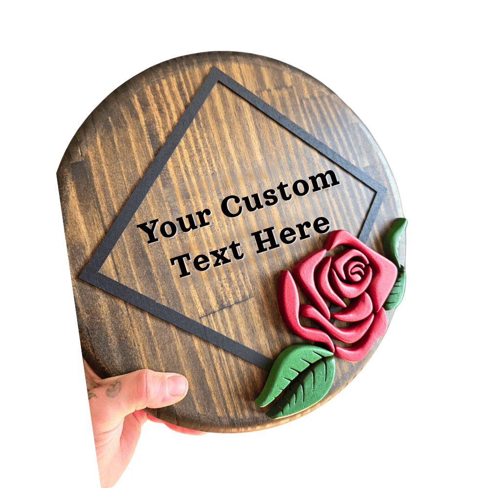 Custom Gift for Mom - Wood 3D Rose Sign
