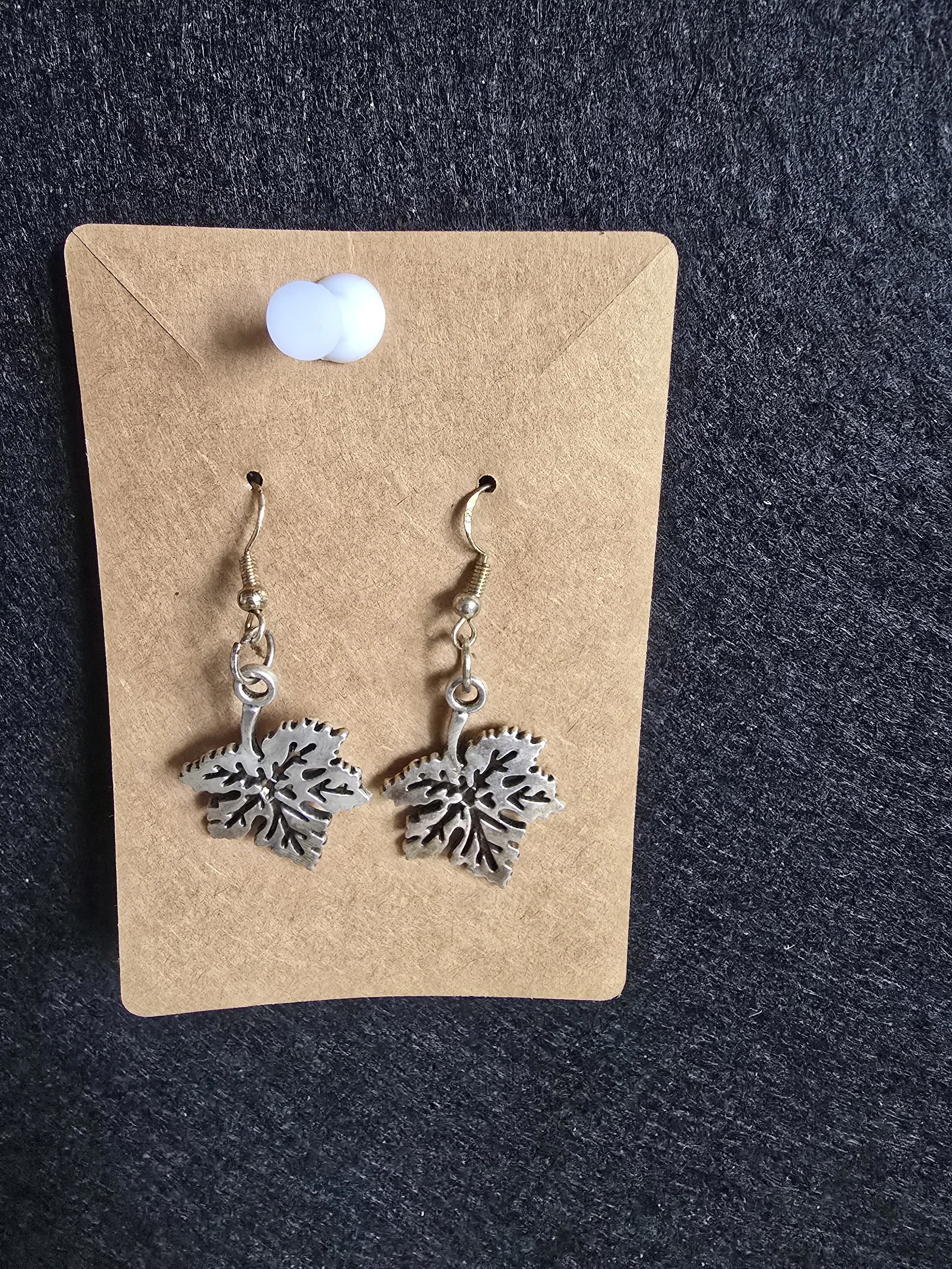 Maple leaf style earrings