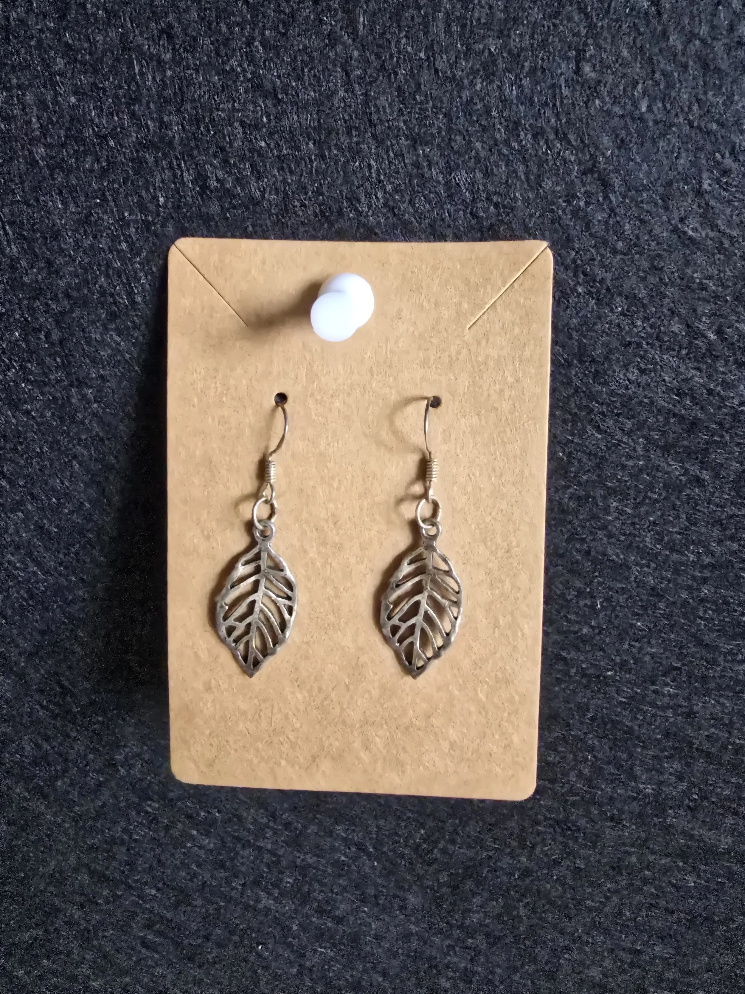 Distressed Silver Leaf earrings