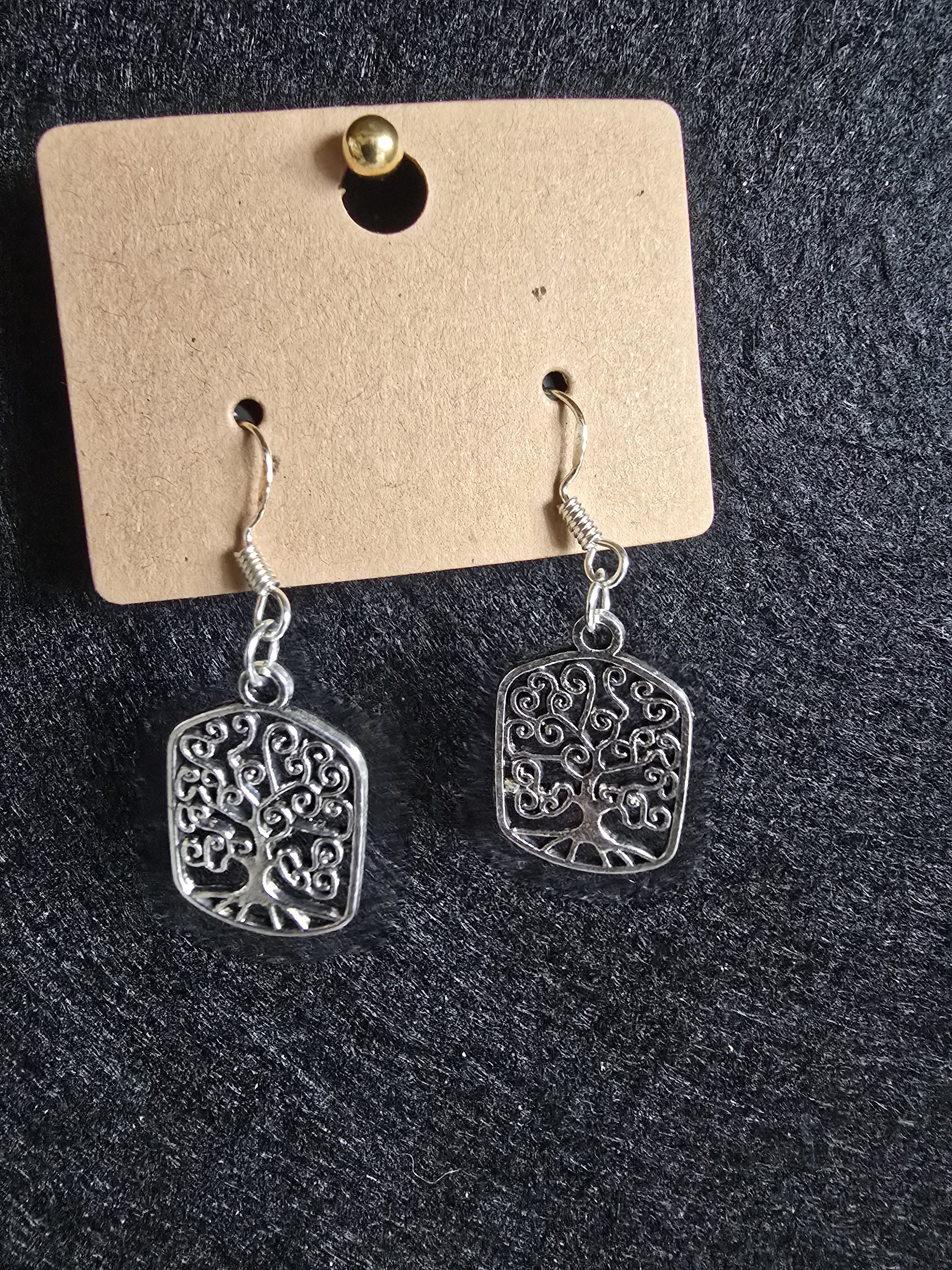 Handmade tree of life earrings