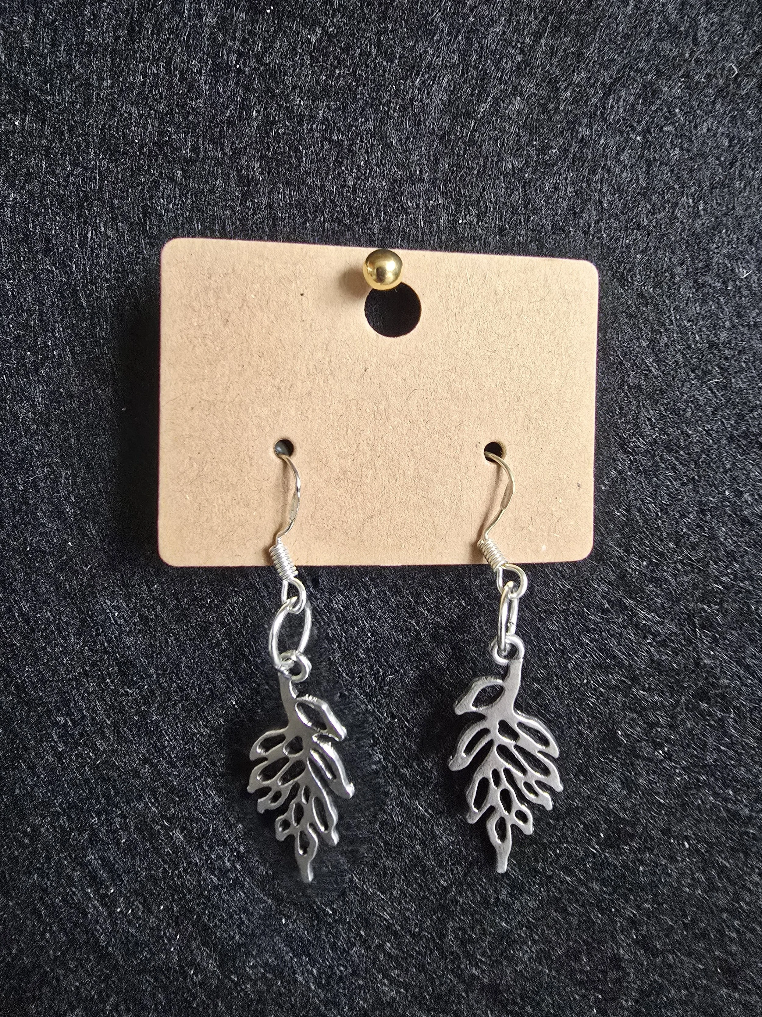 Handmade leaf earrings