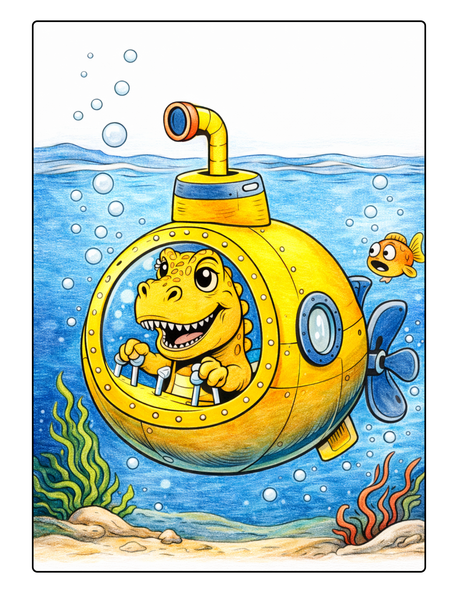 Free Digital Download - Dino Submarine