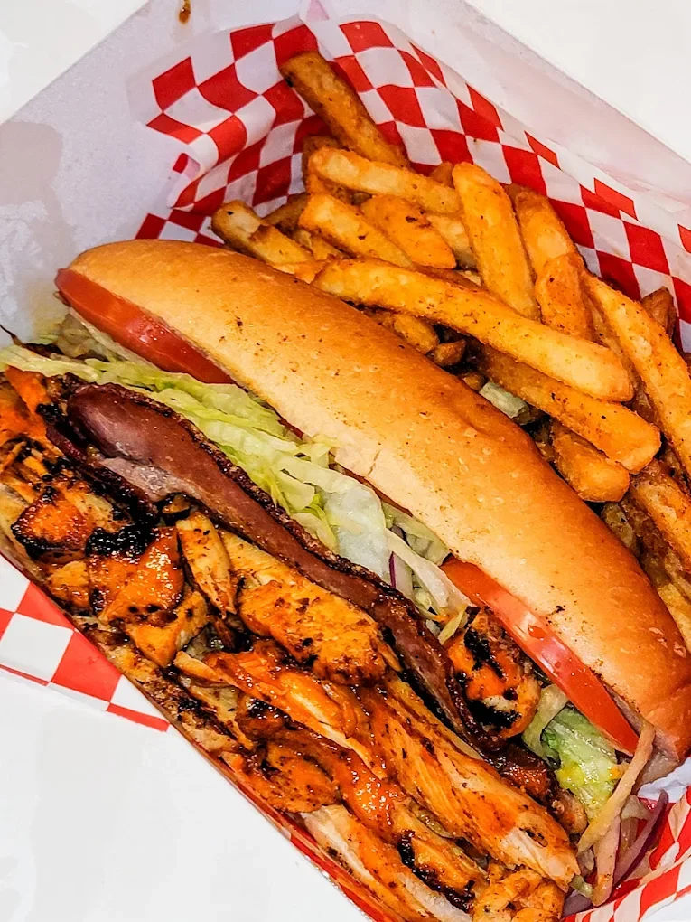 sandwich and french fries