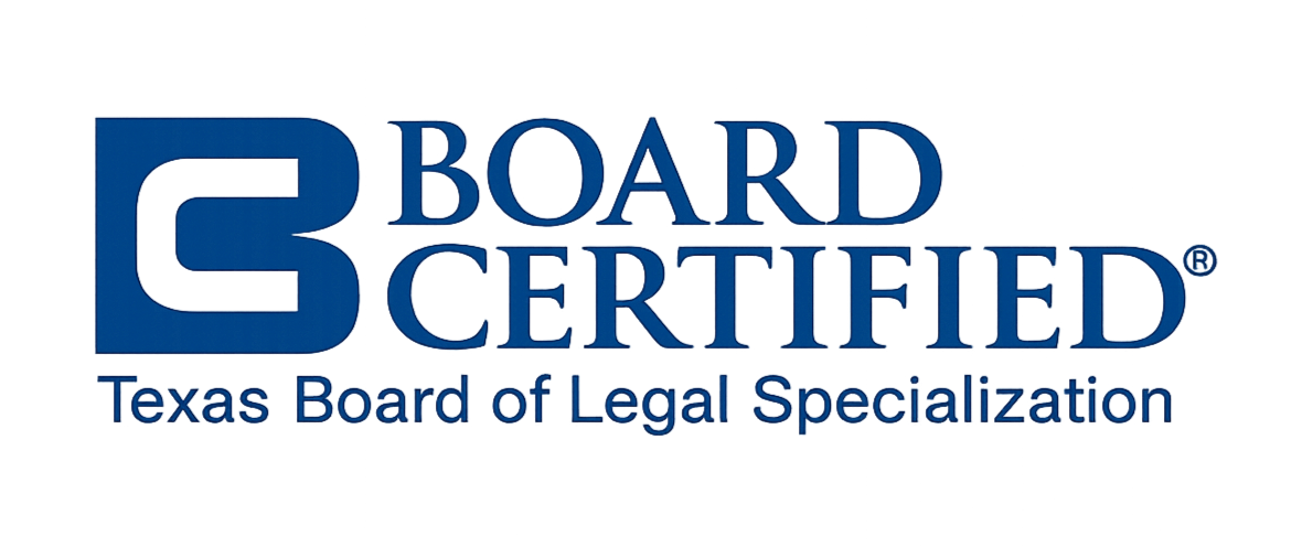 Logo of the Texas Board of Legal Specialization featuring a stylized 'G' and text.