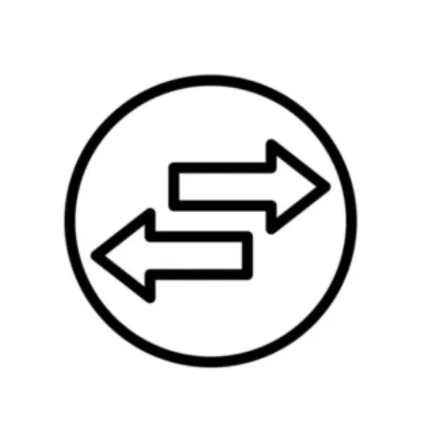 Icon of two arrows inside a circle, pointing in opposite directions.