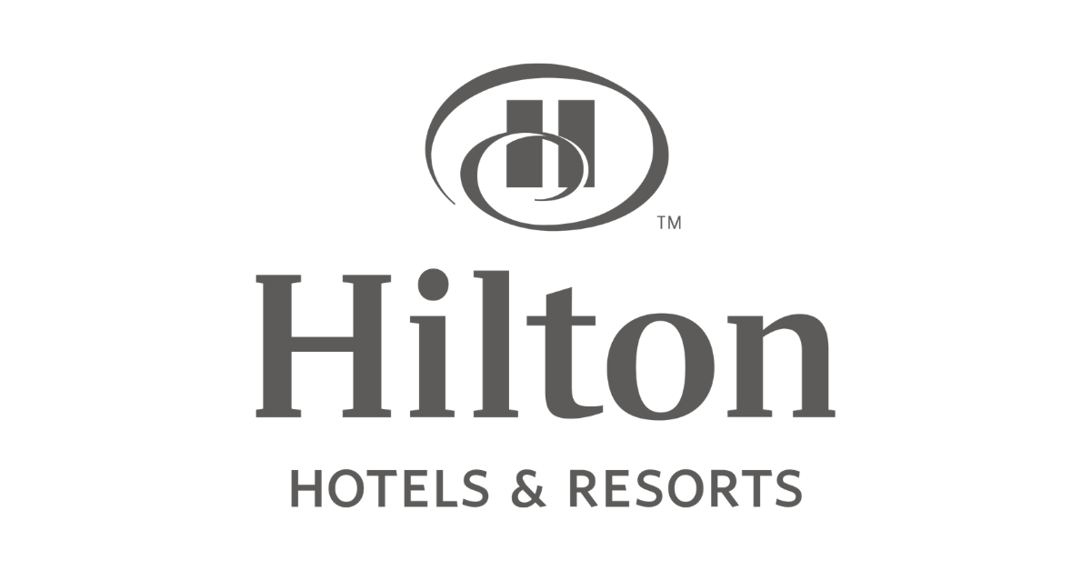 Hilton Hotels & Resorts logo in black and white