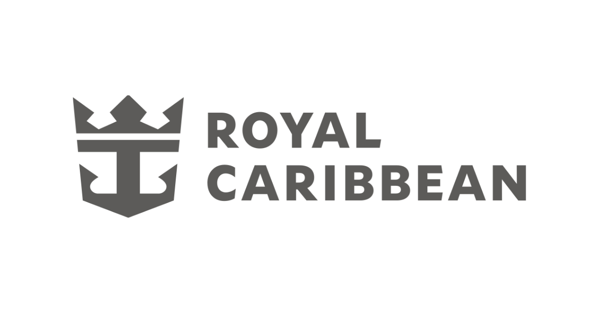 Logo of Royal Caribbean with a stylized lion's head wearing a crown.