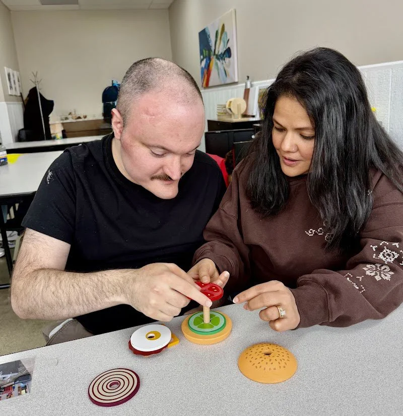 Glenkirk program participant working on skills